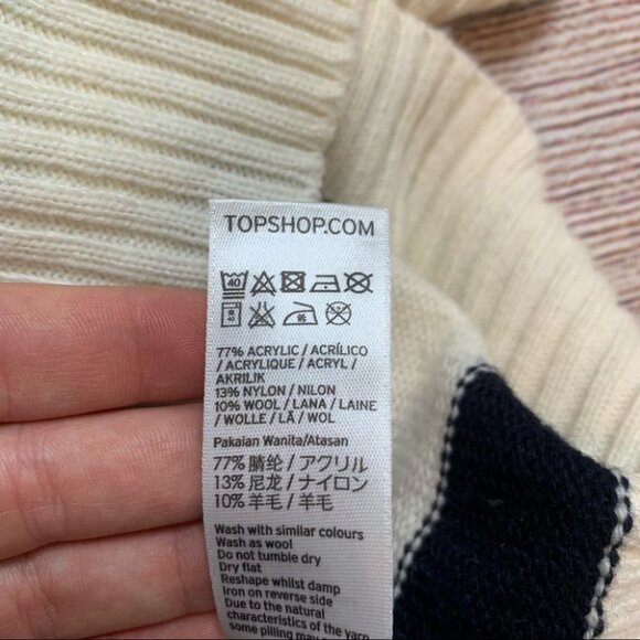TopShop Striped Sweater Size 10 - Picture 3 of 10